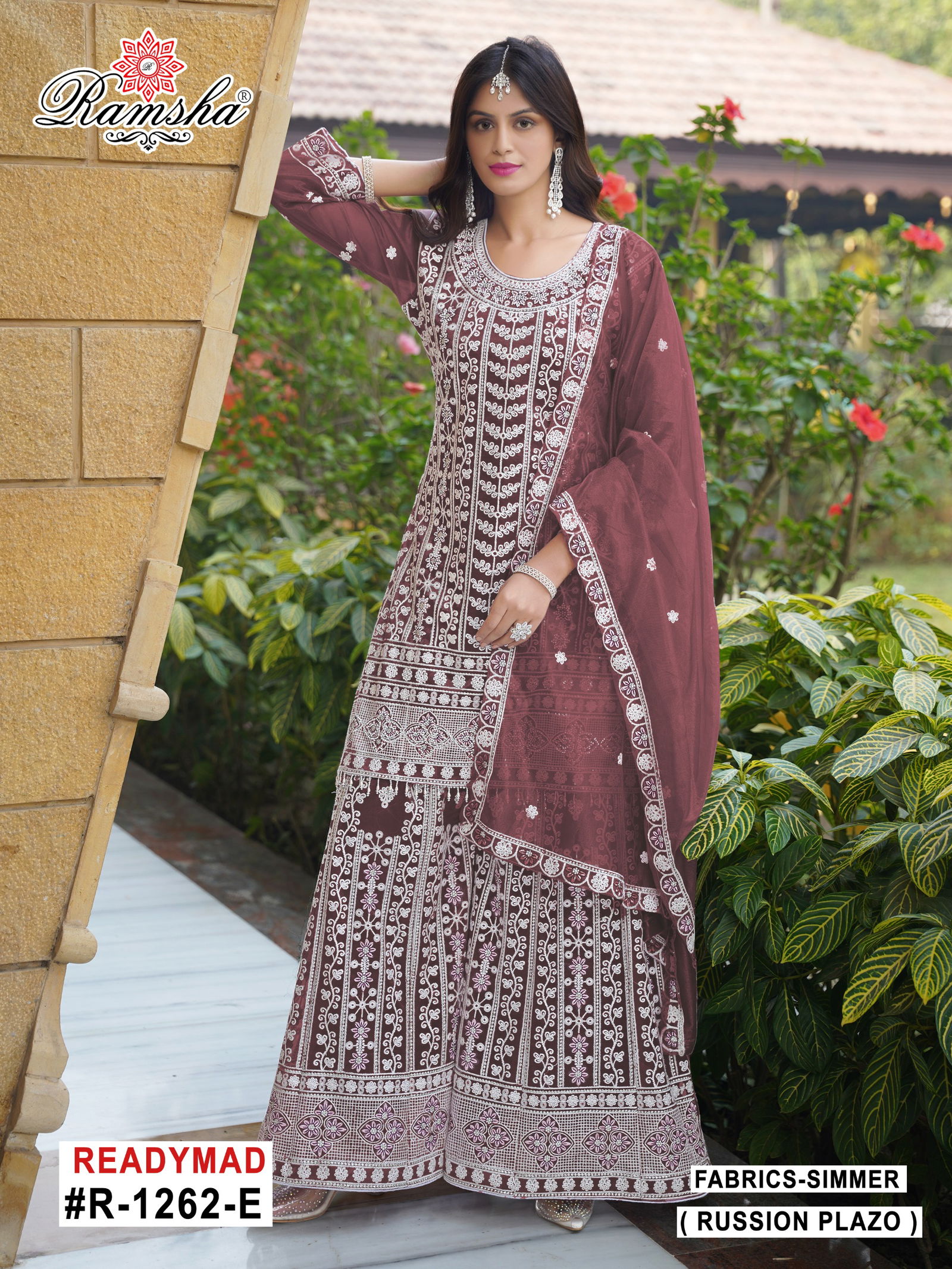 R 1262 Nx E To H By Ramsha Shimmar Pakistani Readymade Suits Orders In India